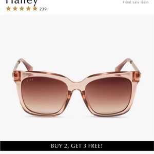 Diff Eyewear Pink Gradient Sunglasses
